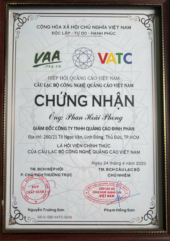 chung nhan dinh phan